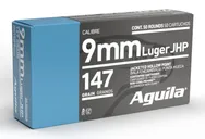 Aguila Handgun Ammunition 9mm 147 Grain 50-Rounds JHP - Aguila Ammo