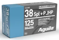 Aguila Handgun Ammunition .38 SPL 125 Grain 50-Rounds JHP - Aguila Ammo