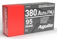 Aguila Handgun Ammunition .380 ACP 95 Grain 50-Rounds FMJ - Aguila Ammo
