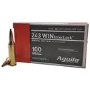 Aguila Interlock Brass .243 Win 100 Grain 20-Rounds BTSP - Aguila Ammo