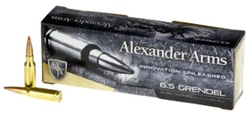 ALEXANDER ARMS LLC OEM 6.5 GRENDEL 129GR BALLISTIIC TIP 20 ROUNDS PER BOX - Alexander Arms