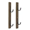 Allen Gun Collector 2 Place Wood With Metal Hooks - Allen Company