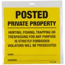 Allen No Trespassing Sign Yellow 12 x 12 12-Pack - Allen Company
