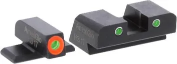 AmeriGlo Green Tritium Night Sights Orange Outline Front / White Outline Rear #8 Height for Sig - Ameriglo