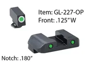 AmeriGlo Pro Operator Night Sights Green Front / Green Rear for Glock 17-39 - Ameriglo