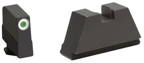 AmeriGlo Tall Night Sights Suppressor Height 3XL Green Front / Black Rear for Glock Gen1-5 - Ameriglo
