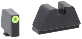 AmeriGlo Tall Night Sights Suppressor Height 2XL Green Front / Black Rear for Glock Gen1-5 - Ameriglo
