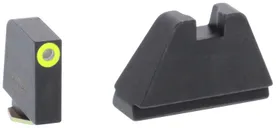 AmeriGlo Tall Night Sights Suppressor Height 5XL LumiGreen Front / Black Rear for Glock Gen1-5 - Ameriglo