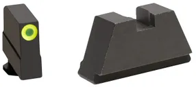 AmeriGlo Tall Night Sights Suppressor Height 3XL Green & LumiGreen Front / Black Rear for Glock Gen1-5 - Ameriglo