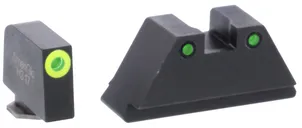 AmeriGlo Tall Suppressor Night Sights Green Front / Green Rear for most Glocks Gen 1-5 - Ameriglo