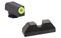 AmeriGlo UC Sights GLOCK 42/43 Green Tritium Green Outline Front U-Notch Black Serrated Rear Steel - Ameriglo