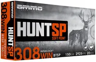Ammo Inc. Hunt Brass .308 Win 150 Grain 20-Rounds SP - Ammo Inc