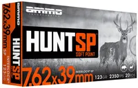 Ammo Inc. Hunt Brass 7.62 X 39 123 Grain 20-Rounds SP - Ammo Inc