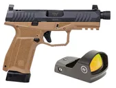 Arex Delta M Tactical Flat Dark Earth 9mm 4.6 Barrel 17-Rounds w/ Crimson Trace Red Dot - Arex