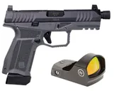 Arex Delta X Tactical Gray 9mm 4.6 Threaded Barrel 19-Rounds w/ Crimson Trace Red Dot - Arex
