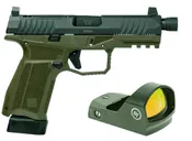 Arex Delta X Tactical OD Green 9mm 4.6 Threaded Barrel 19-Rounds w/ Crimson Trace Red Dot - Arex
