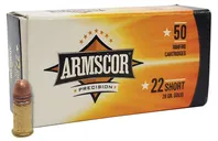 Armsacro 22 Short 29 Grain SP 50 Rounds - Rock Island Armory