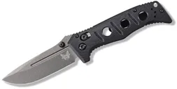 Benchmade Shane Sibert Mini Adamas Folding Knife 3.25 CruWear Tungsten Gray Plain Blade - Benchmade