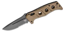 Benchmade Shane Sibert AUTO Adamas Folding Knife 3.78 CruWear Tungsten Gray Combo Blade - Benchmade