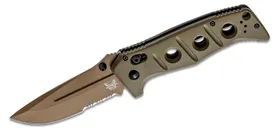 Benchmade Shane Sibert Adamas Folding Knife 3.78 CruWear Flat Dark Earth Combo Blade ODG G10 Handles - Benchmade