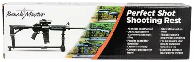 Benchmaster Perfect Shot 17-29 Shooting Rest with Locking Rubber Wheels - Benchmaster