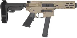 Brigade BM-9 Pistol Flat Dark Earth 9mm 6.5 Barrel 33-Rounds w/ SBA3 Brace - Brigade Firearms