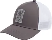 Browning Cap Beacon Logo Gray w/ Rectangle Patch Adjustable - Browning