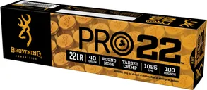Browning PRO22 Brass .22 LR 40-Grain 100-Rounds LRN - Browning