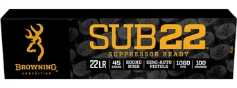 Browning Sub22 Brass Bulk .22 LR 45 Grain 100-Rounds RN - Browning