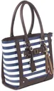 Bulldog Cases Tote Style Purse Ambidextrous Leather Navy Stripe - Bulldog Cases
