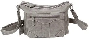 Bulldog Cross Body w/Holster Gray Suede - Bulldog Cases