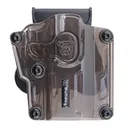 Bulldog Max Multi Fit Transparent Smoke OWB/IWB Holster w/ Paddle RH - Bulldog Cases