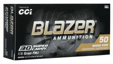 CCI Ammunition Blazer Brass 30 Super Carry 115-Grain 50-Rounds FMJFN - CCI