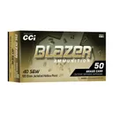 CCI Ammunition Blazer Brass .40 SW 180 Grain 50-Rounds JHP - CCI