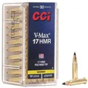 CCI Ammunition Varmint Brass .17 HMR 17-Grain 50-Rounds V-Max Polymer Tip - CCI