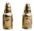 Caliber Gourmet Bullet Gold Ceramic Salt and Pepper Shakers - Caliber Gourmet
