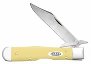 Case XX Cheetah Cub Yellow Folding Clip Point w/Swing Guard 2.5 Plain Edge Tru-Sharp SS Blade - Case Knives