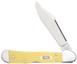 Case XX CopperLock Mini Yellow 2.72 Plain Edge Clip Point Carbon Blade - Case Knives
