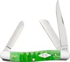 Case XX Medium Stockman Green Bright Bone 2.57 Blade - Case Knives