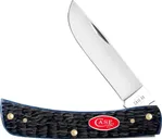 Case XX Sod Buster Jr Navy Blue Bone Folding 2.8 Plain Edge Skinner Tru-Sharp Blade - Case Xx