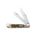 Case XX Stainless Amber Bone Trapper - Case Knives