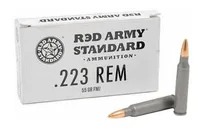 Red Army Standard Centerfire Rifle Steel .223 Rem 55-Grain 500-Rounds Bulk FMJ - Red Army Standard