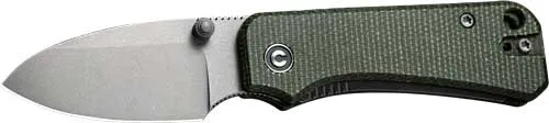 Civivi Knives Baby Banter Green Micarta/Gray Stonewash 2.34 Drop Point Blade - CIVIVI Knives
