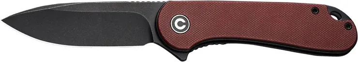 Civivi Knives Elementum Burgundy 2.96 Plain Edge Drop Point D2 Blade - CIVIVI Knives