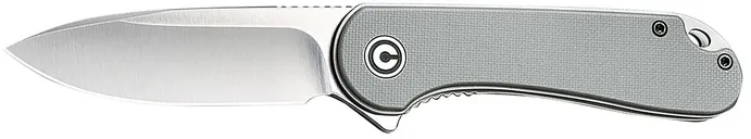 Civivi Knives Elementum Gray Folding 2.96 Plain Edge Tanto Stonewashed D2 Blade - CIVIVI Knives