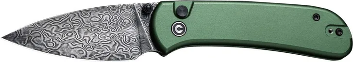 Civivi Knives Qubit Green 2.98 Drop Point Damascus Blade - CIVIVI Knives