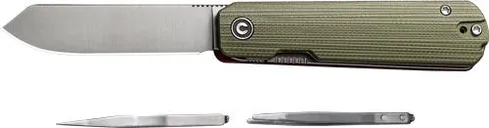 Civivi Knives Sendy Green Folding Knife 2.83 Plain Edge Nitro V Blade - CIVIVI Knives
