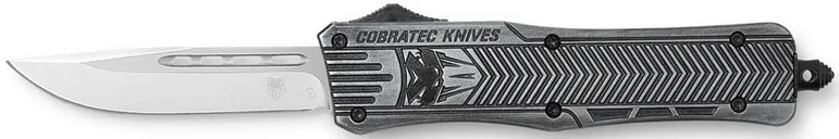 CobraTec Knives CTK-1 Stone Washed Medium 3 OTF Drop Point Stonewashed D2 Blade - CobraTec Knives