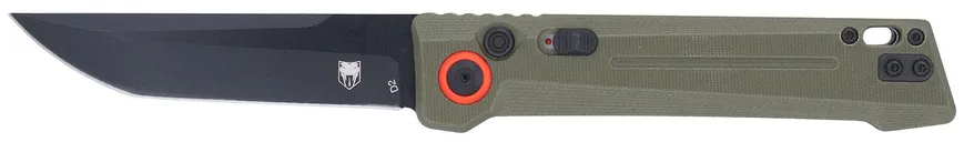 CobraTec Knives Inferno OD Green 3.5 OTF Plain Edge Tanto TiCN D2 Blade - CobraTec Knives