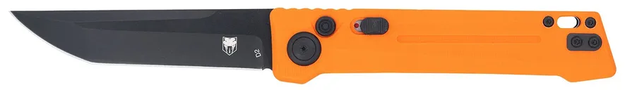 CobraTec Knives Inferno Orange Blaze 3.5 OTF Plain Edge Tanto D2 Blade - CobraTec Knives